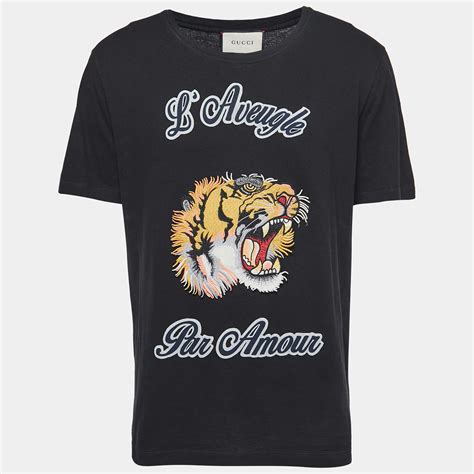 gucci t shirt women's black|t shirt amour gucci.